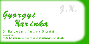 gyorgyi marinka business card