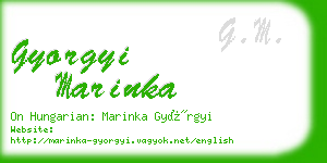 gyorgyi marinka business card